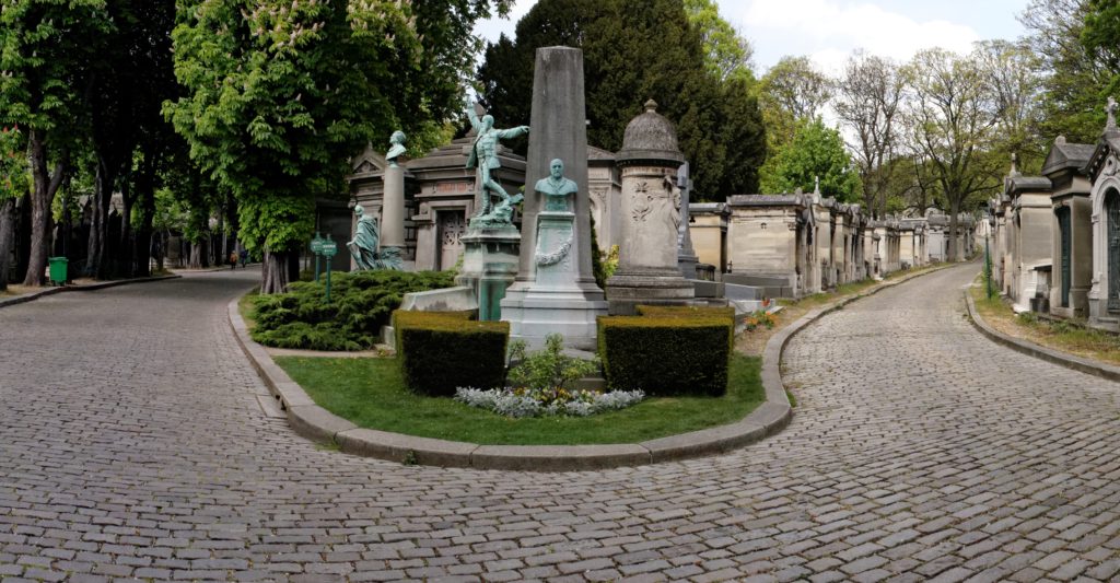 Pere Lachaise cemetery in Paris, France