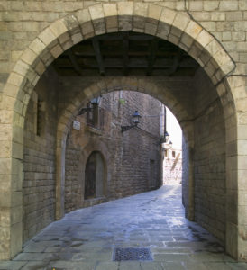 Photo of ancient synagogue in Barcelona