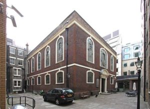 Photo of the exterior of the Bevis Marks Synagogue